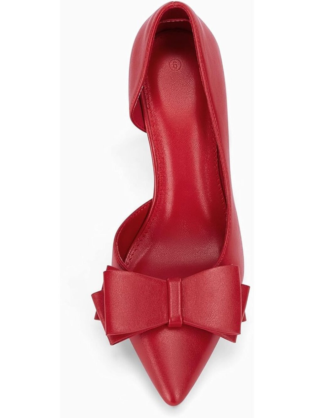Women's Wine Red Pointed Toe Closed Stiletto Slip On Bow Imported Heels Shoes - Picture 5 of 6